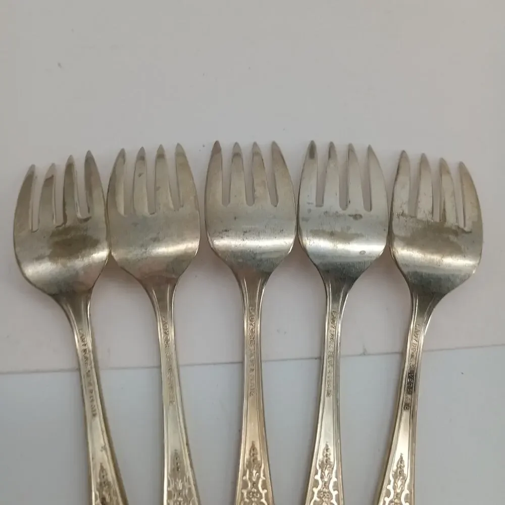 5X SF International Princess-Lady Doris Silverplate Salad Forks